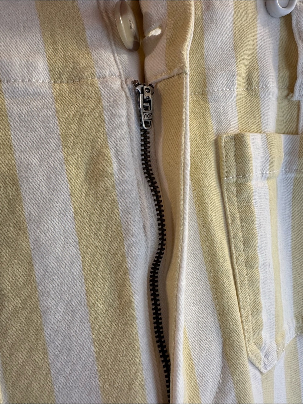 Wide-Leg Striped Pants in Yellow & White - Picture 4 of 8